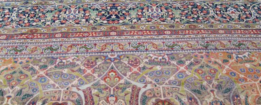 Large Tabriz rug restoration