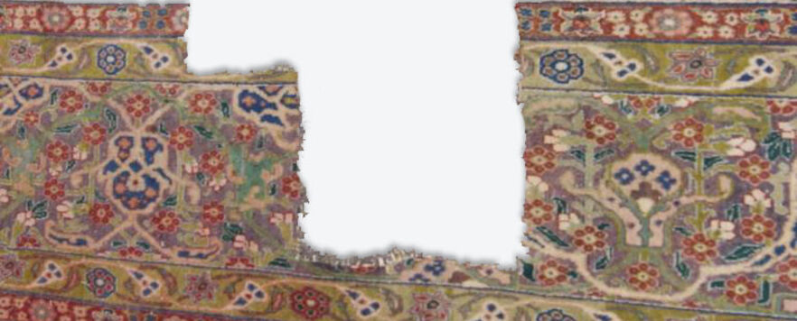 Large Tabriz rug restoration