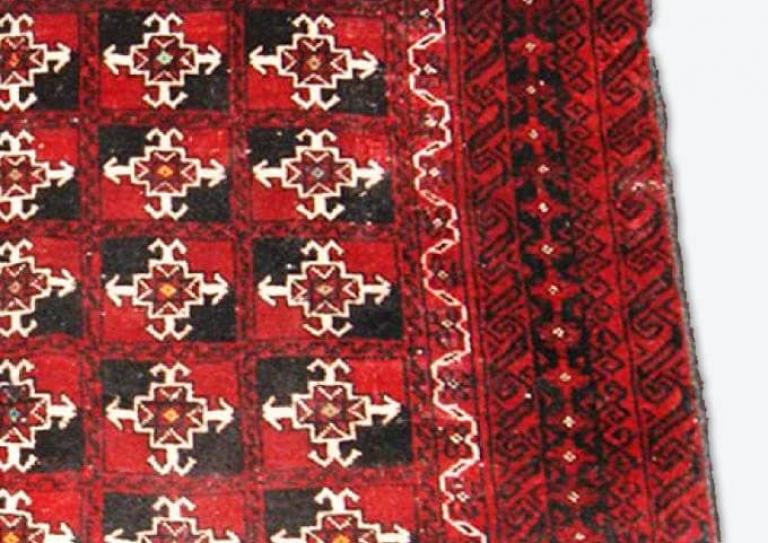 Baluch rug repair after Baluch rug repair