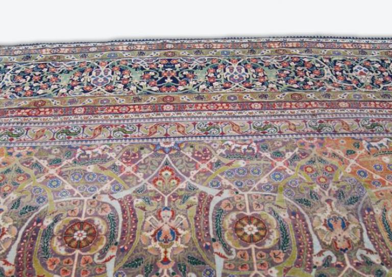 Large Tabriz rug restoration